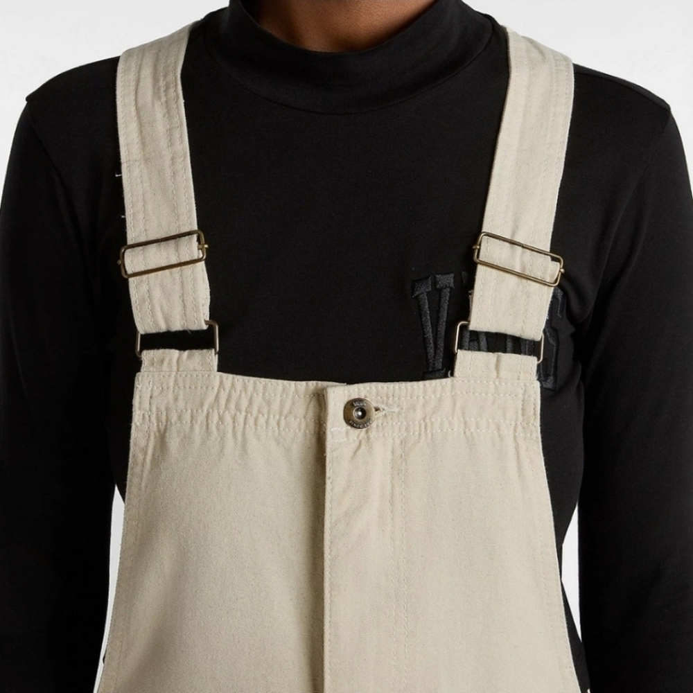 Vans Cotton Stryker Overalls Women Workwear Inspired Patches Cream New 102025 - Picture 3 of 11